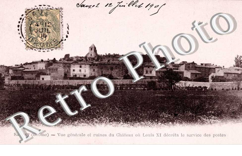 Vue generale et ruines du chateau ou Louis 11 decreta le service des postes