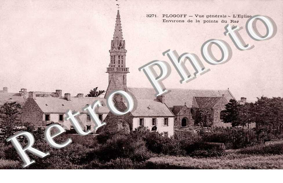 vue generale, l'eglise, environs de la pointe du raz