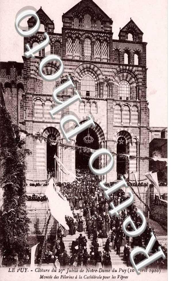 cloture du 27eme jubile de Notre-Dame du Puy (10 avril 1910) Montee des pelerins