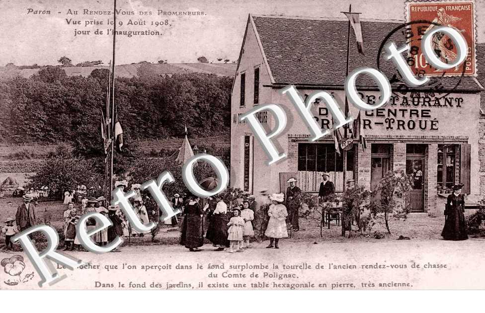 Au rendez-vous des promeneurs le 9 aout 1908 jour de l'inauguration
