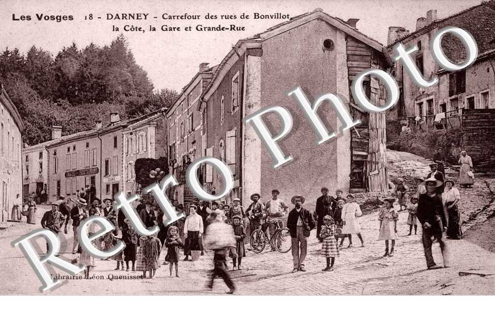 Carrefour des rues de Bonvillot, la cote, la gare et grande rue