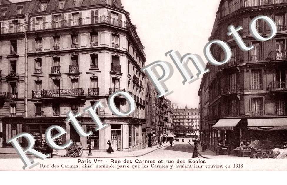 Rue des Carmes et rue des ecoles