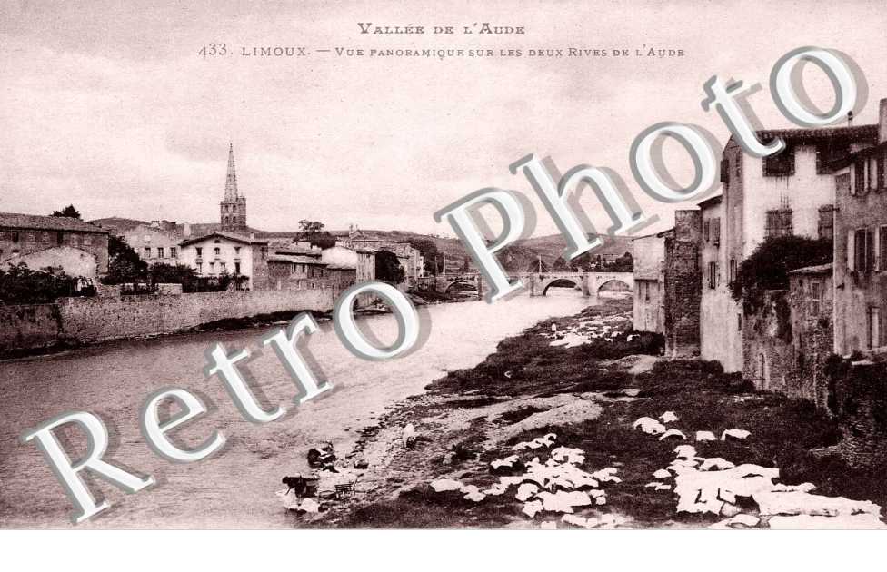 vue panoramique sur les deux rives de l'aude