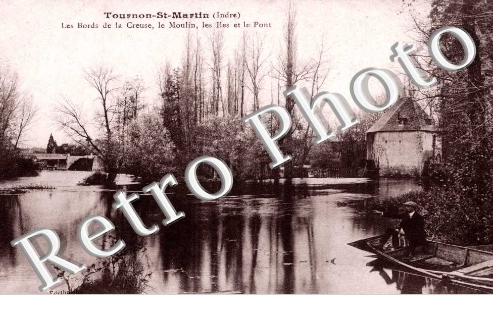 Les bords de la Creuse  - le moulin - les Iles et le pont