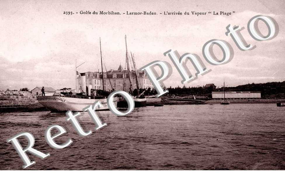 Golfe du Morbihan - l'arrivee du vapeur "la plage"