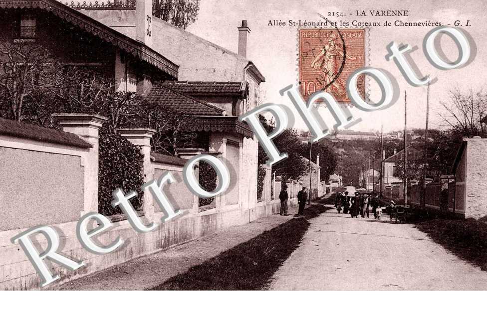 Allee St Leonard et les coteaux de Chennevieres