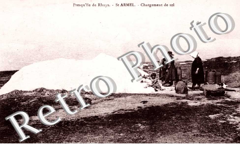 Presqu'île de Rhuys. Chargement de sel