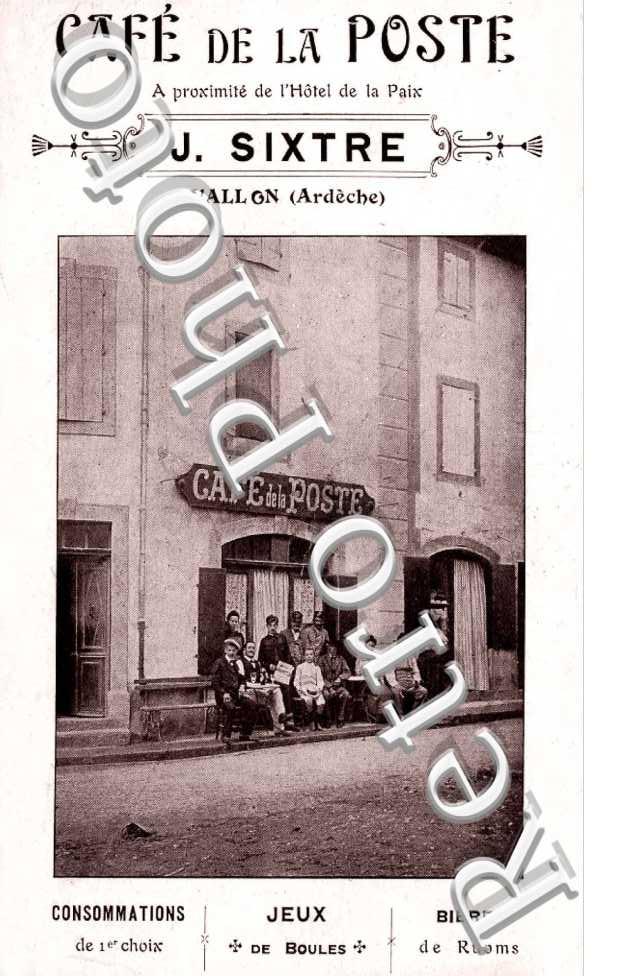Cafe de la poste a proximite de l'hotel de la paix - J. Sixtre