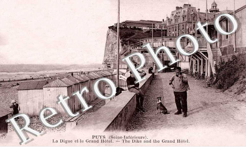 Puys - La digue et le grand hotel