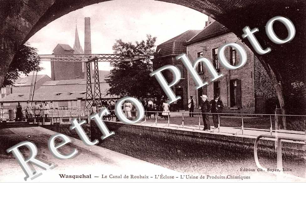 Canal de Roubaix - Ecluse - Usine de produits chimiques