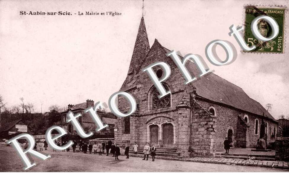 la mairie et l'église (1913)