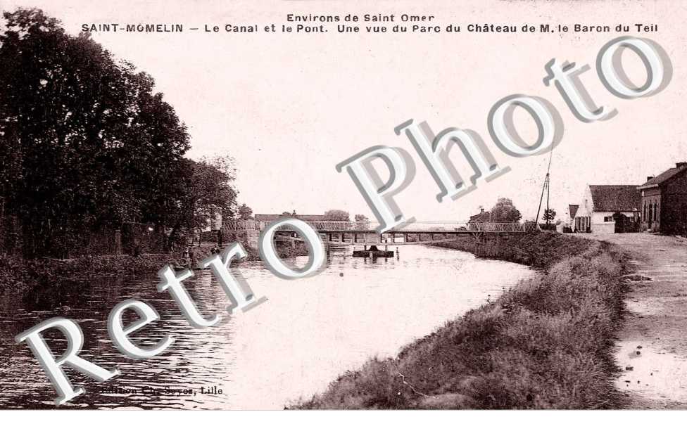 Le canal et le pont - parc du chateau de M. le Baron du teil