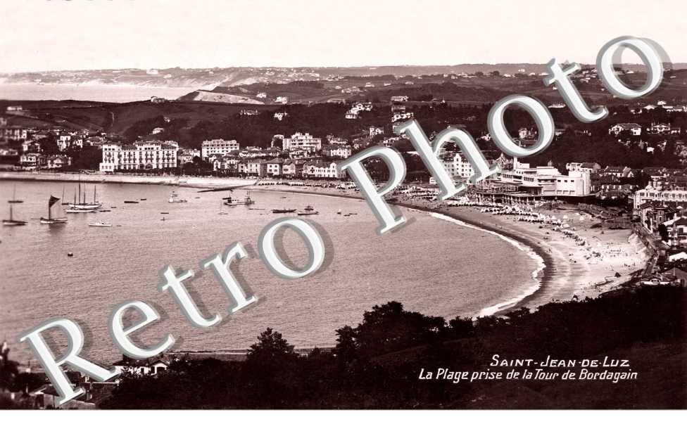 la Plage prise de la Tour de Bordagain