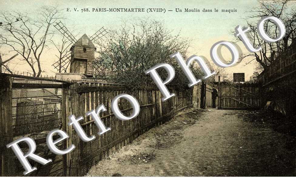 MONTMARTRE  un moulin dans le Maquis