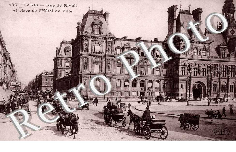 rue de RIVOLI ET PLACE DE L'HOTEL DE VILLE