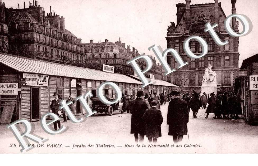 le jardin DES TUILERIES rues de la Nouveaute et des Colonies