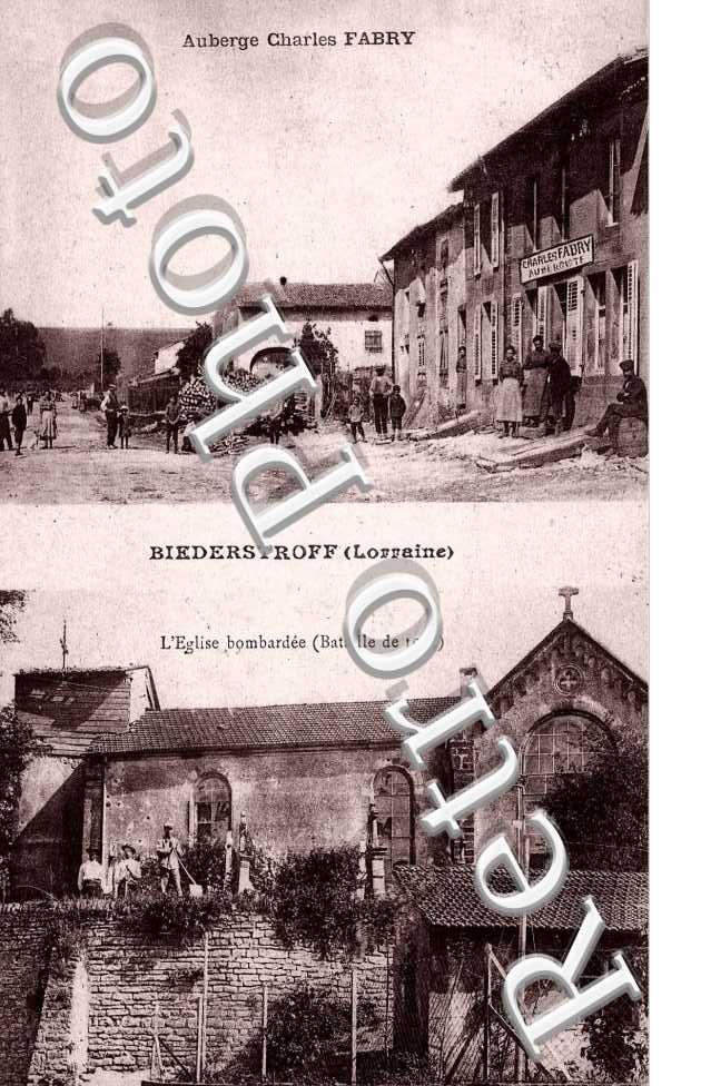Auberge Charles Fabry, l'Eglise bombardee