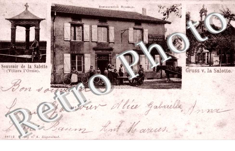 VILLERS L'ORME Souvenir de la Salette - restauration Bouraon