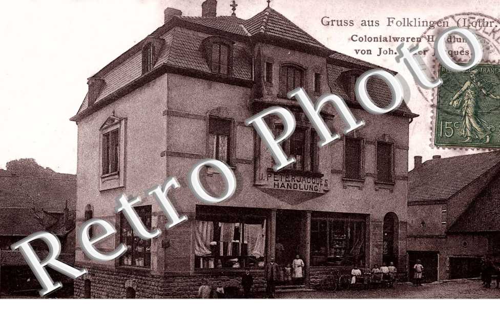 Gruss aus Folkling - Colonialwaren Handlung von Joh. Peter Jacques