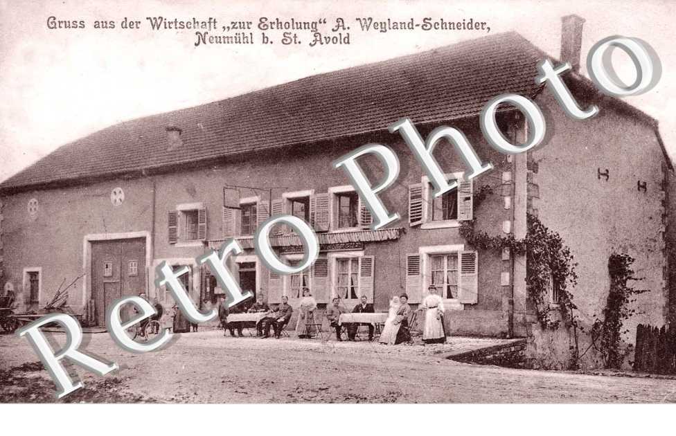 Gruss aus der Wirtschaft Zur Erholung A. Weyland-Schneuider  Neumuhl