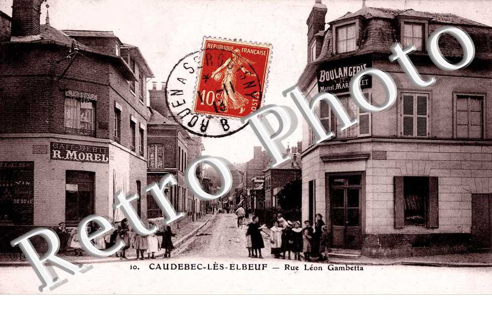 Rue Leon Gambetta - boulangerie Marcel Marsollet - cafe-debit Morel