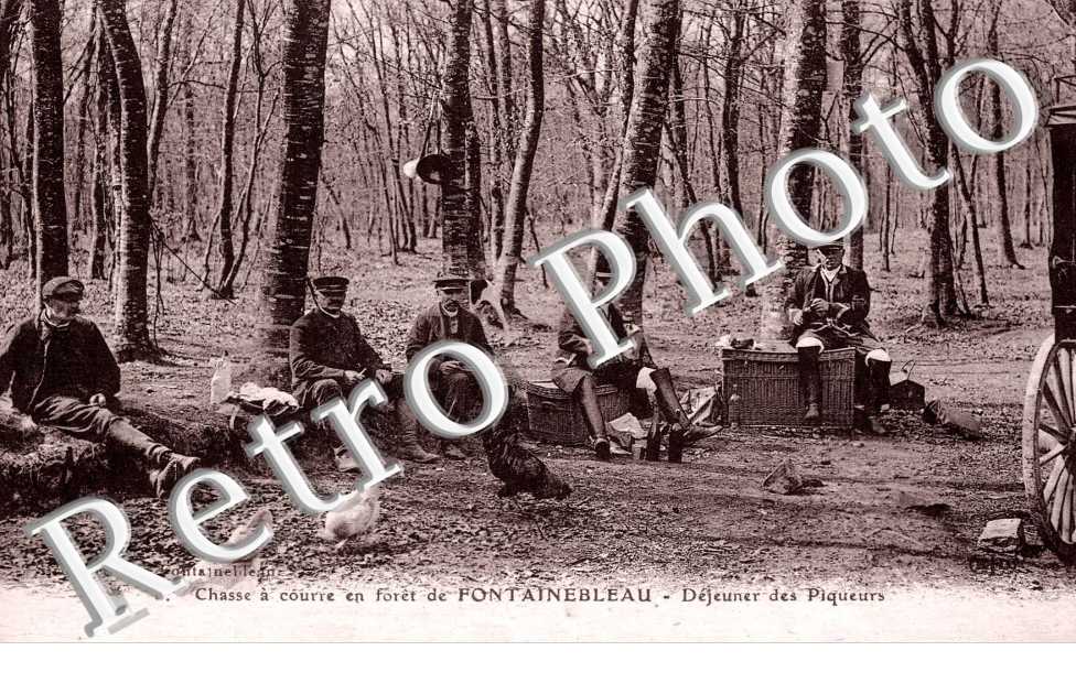 Chasse a courre en foret - dejeuner des piqueurs