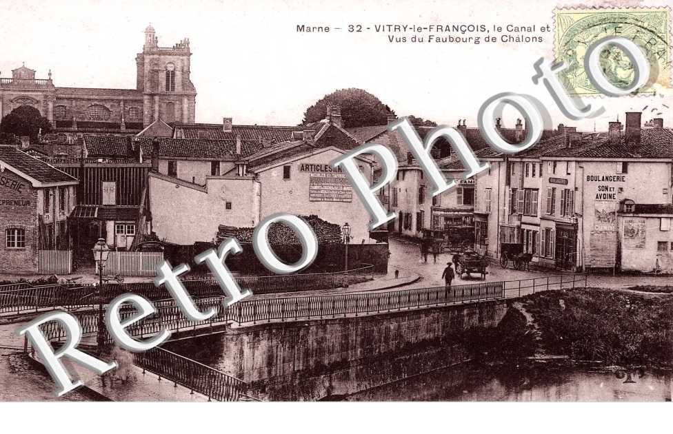 LE CANAL ET VUE DU FAUBOURG