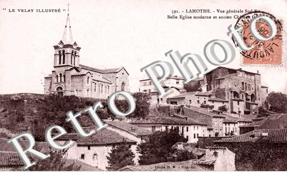 vue générale Sud Est - Belle Eglise et ancien Château Féodal