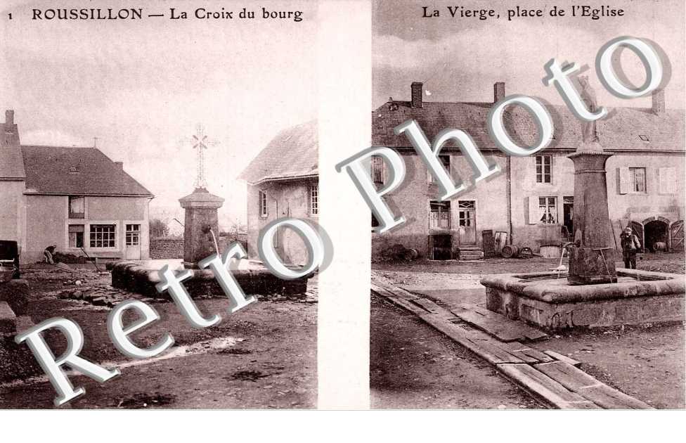 La croix du bourg - la vierge - place de l'eglise