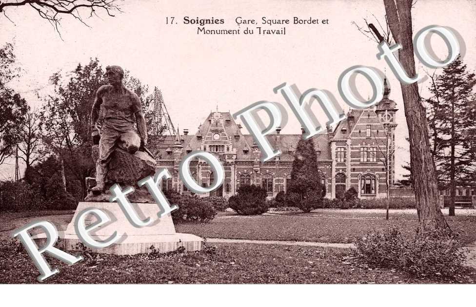 gare, square Bordet, monument du travail