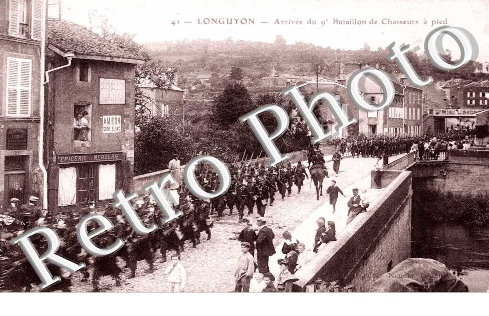 arrivee du 9° bataillon de chasseurs a pied