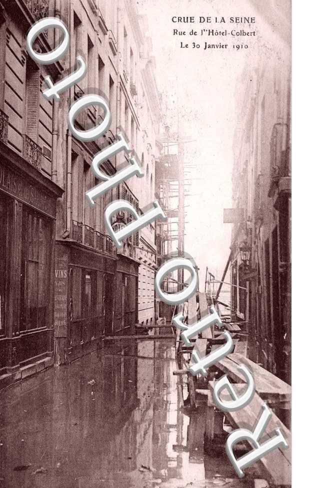 Rue de l'Hotel Colbert le 30 janvier 1910
