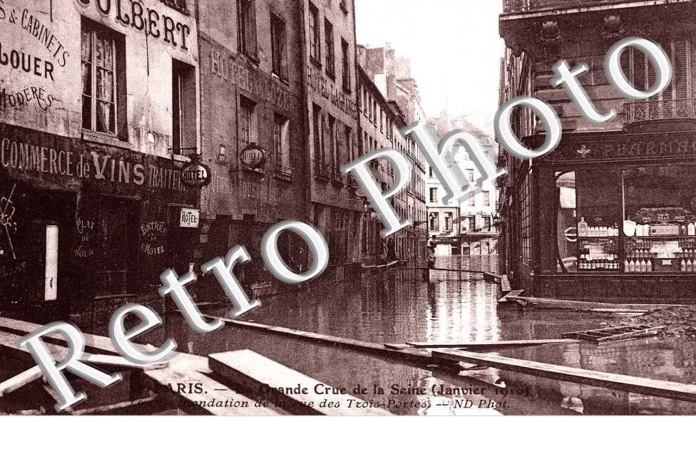 LA  GRANDE CRUE DE LA SEINE RUE DES TROIS PORTES