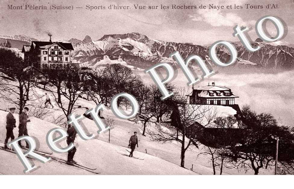 Mont Pelerin, Sports d'hiver, Vue sur les Rochers de Naye et les Tours d'Ai