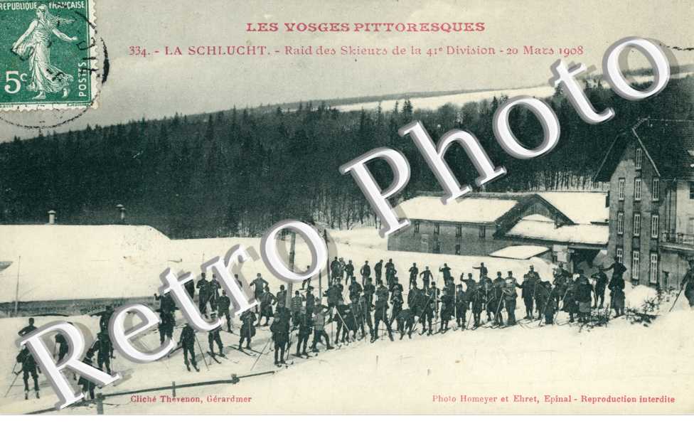 Col de la Schlucht raid des skieurs de la 41e division - 1908