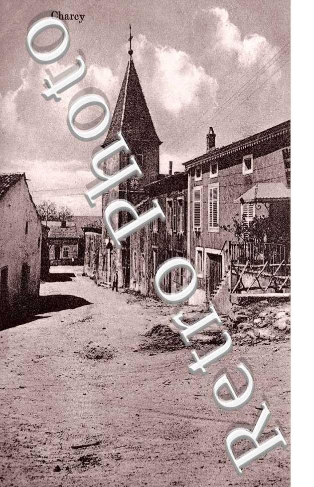 Charcy - feldpostkarte  l'eglise  (Grande Rue de Charey)