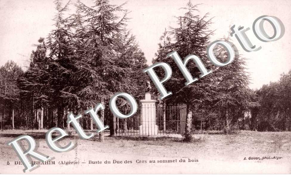 Buste du duc des Cars au sommet du bois