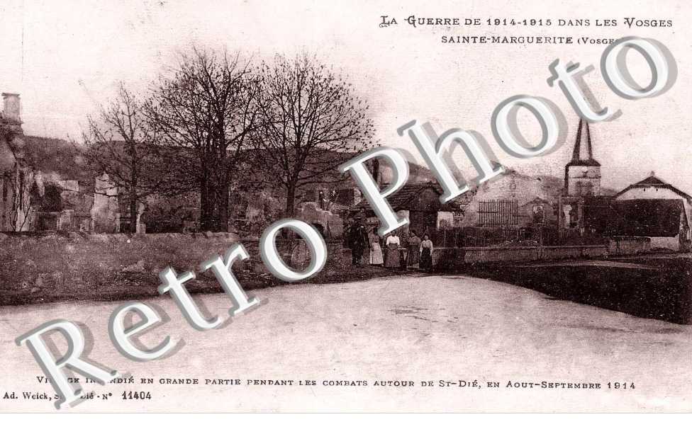 Village incendiee pendant les combats