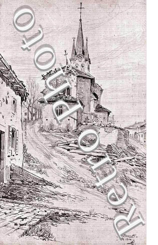 Carte style dessin eglise