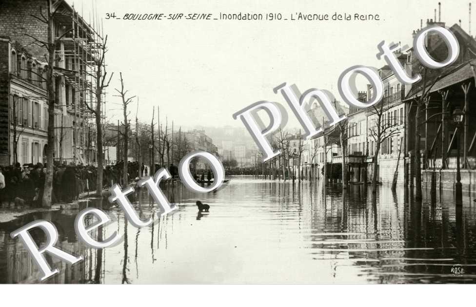 l'avenue de la Reine Inondation 1910
