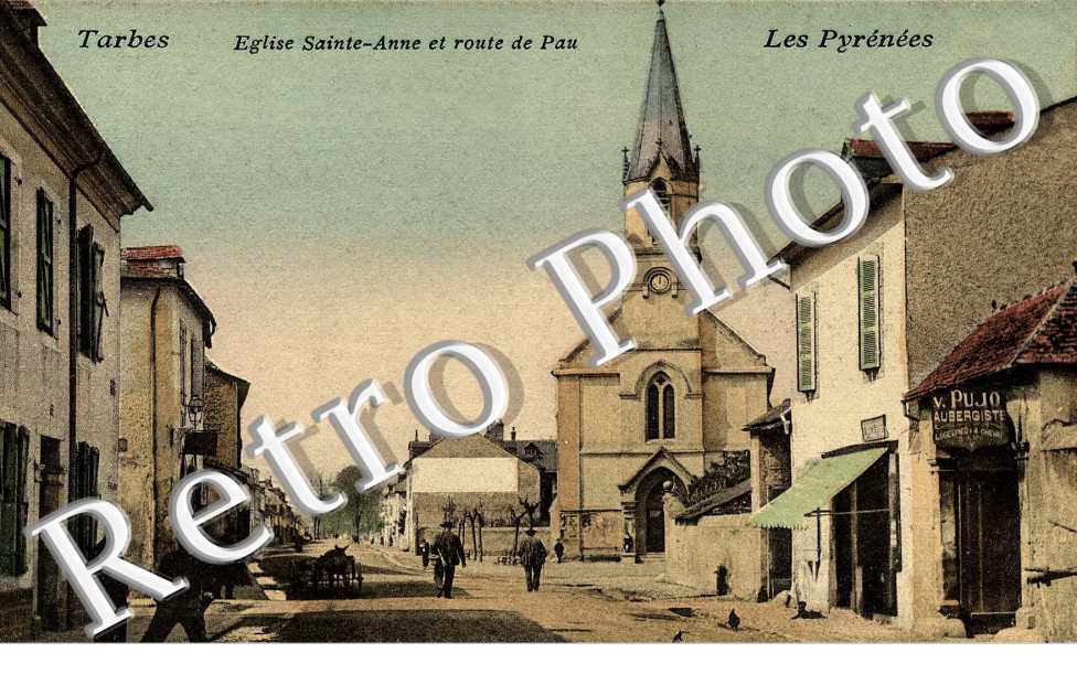 eglise sainte-Anne et route de Pau