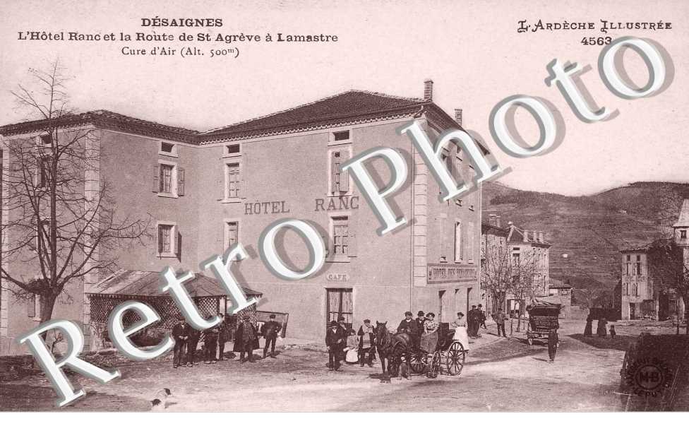 L'Hotel  Ranc et la Route de St Agreve a Lamastre