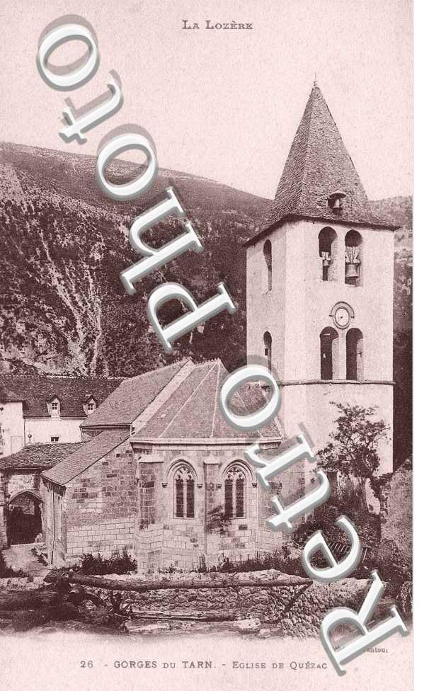 gorges du Tarn, eglise de Quezac