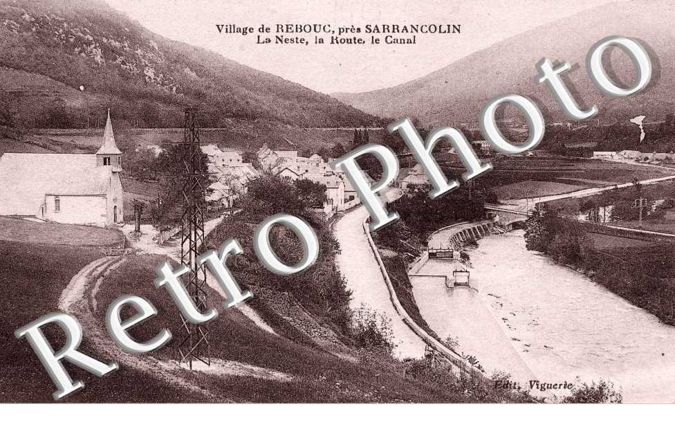 village de Rebouc -  La Neste - la route - le canal