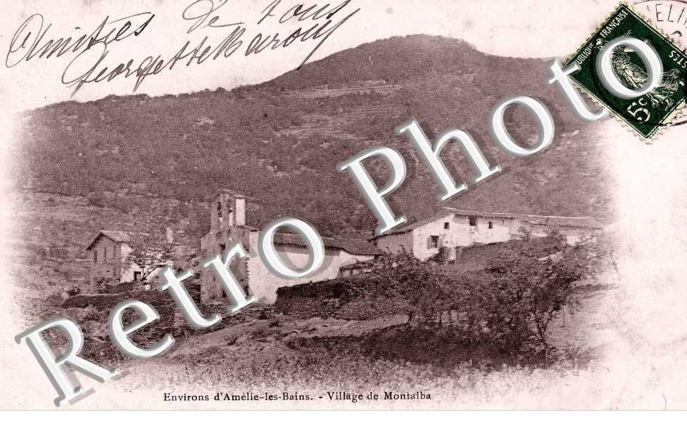 environs d'Amelie-les-Bains, le village de Montalba