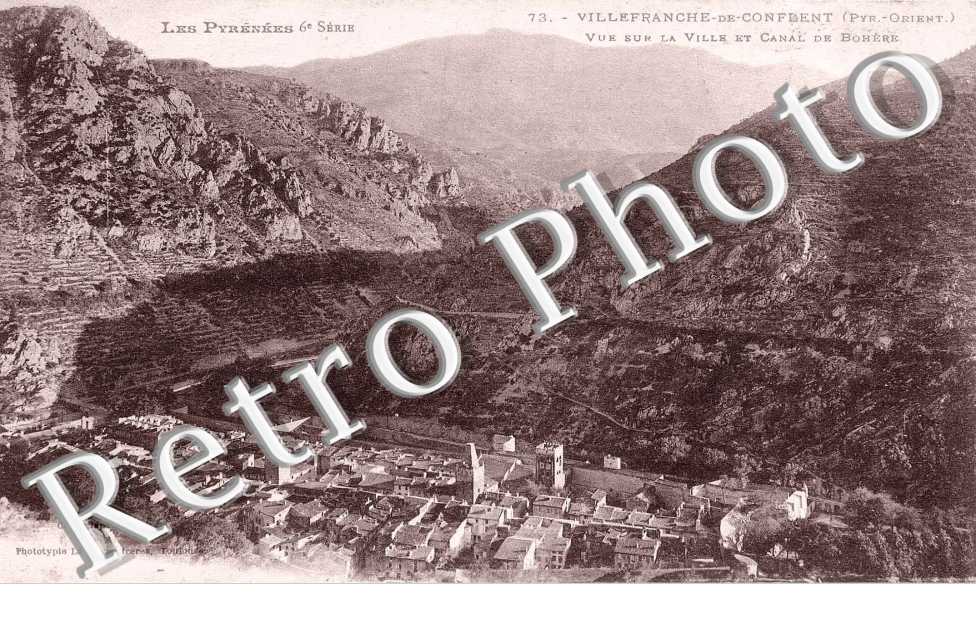 vue sur la ville et canal de Bohere