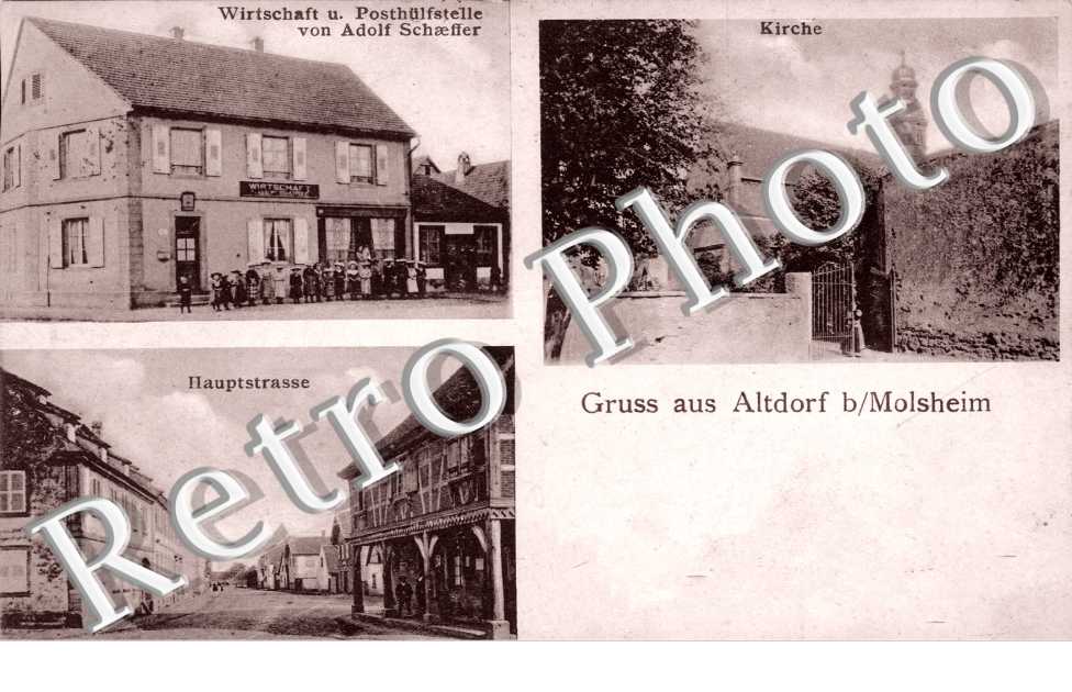 Kirche - Hauptstrasse - Wirtschaft von Adolf Schaeffer