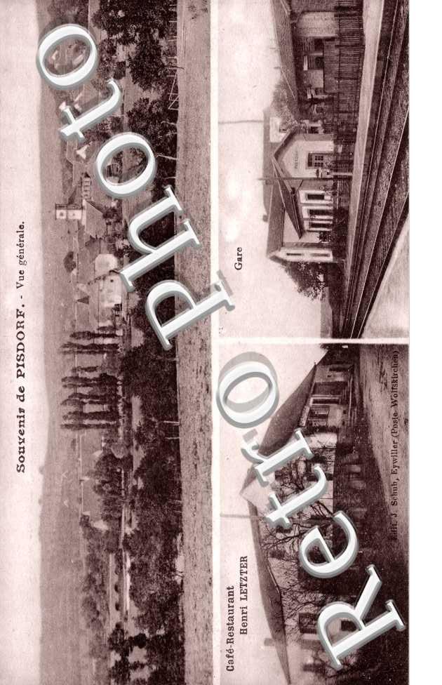 Souvenir de Pisdorf - Café restaurant Henri Letzter - Gare - vue générale