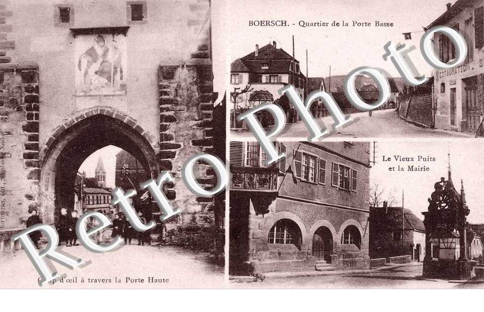 Quartier de la porte basse - le vieux puits et la mairie