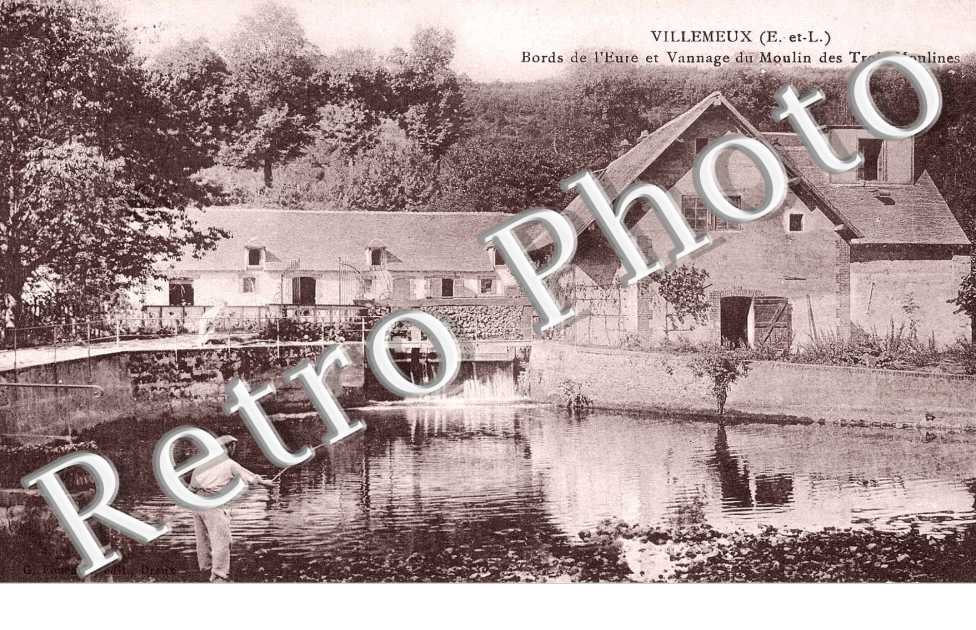 bords de l' Eure et vannage du moulin des Trois Moulins